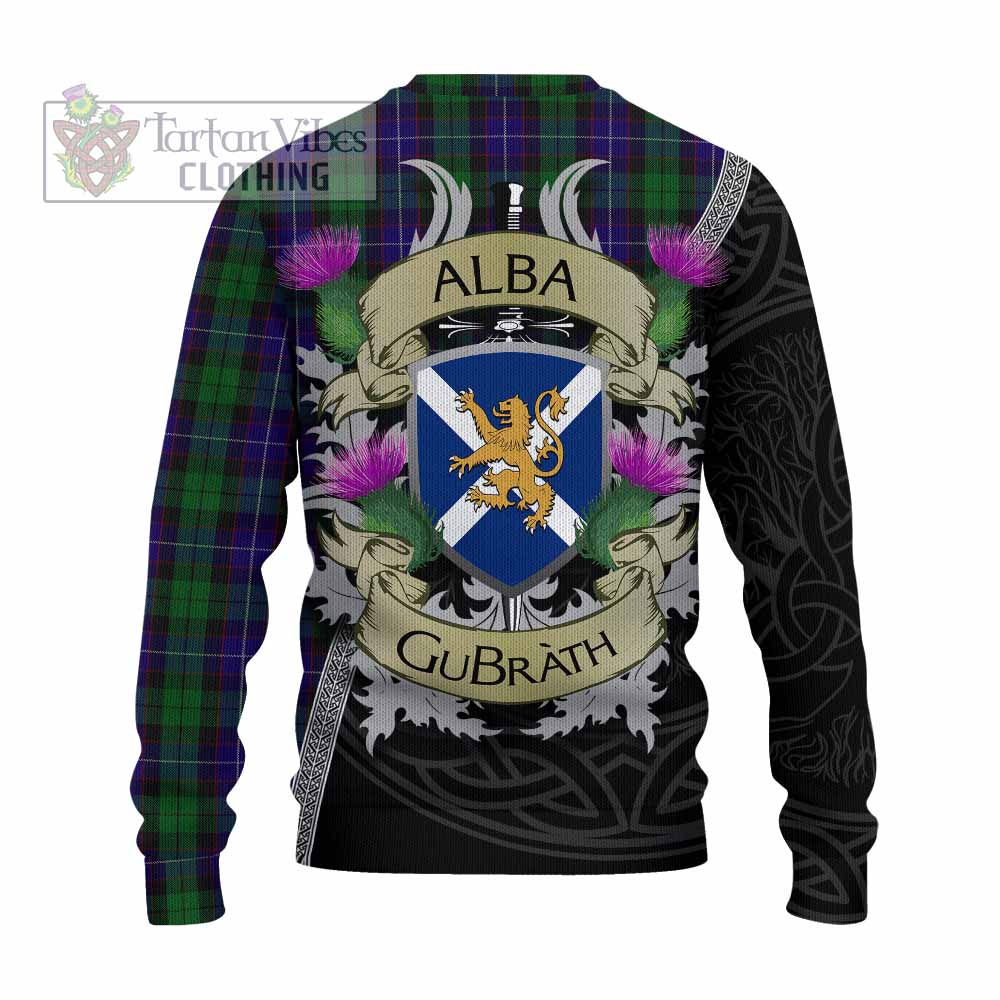 Mitchell Tartan Family Crest Knitted Sweater Lion Rampant Royal Thistle Shield Celtic Inspired - Tartan Vibes Clothing