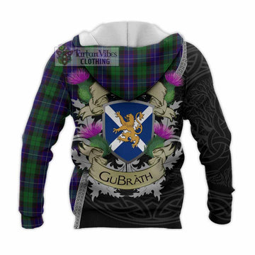 Mitchell Tartan Family Crest Knitted Hoodie Lion Rampant Royal Thistle Shield Celtic Inspired - Tartan Vibes Clothing