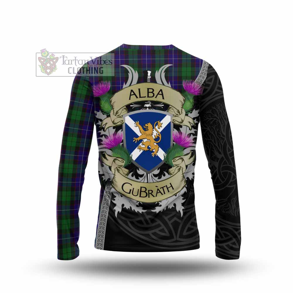 Mitchell Tartan Family Crest Long Sleeve T-Shirt Lion Rampant Royal Thistle Shield Celtic Inspired - Tartan Vibes Clothing