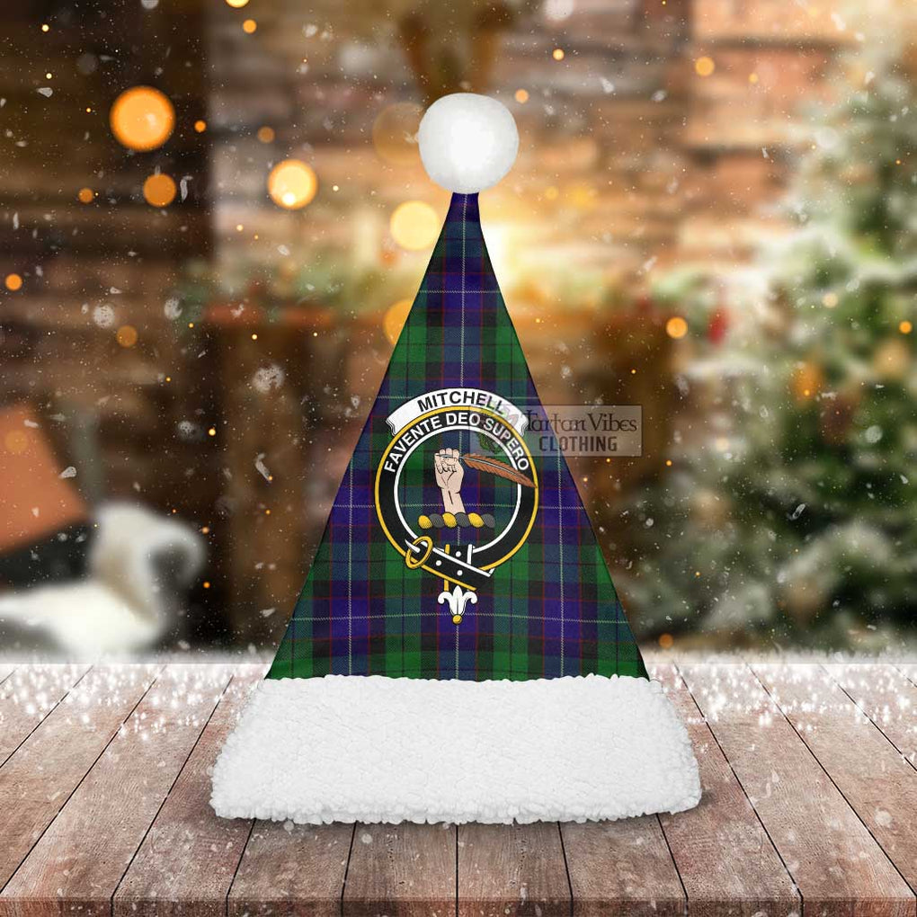 Mitchell Tartan Christmas Santa Hats with Family Crest - Tartan Vibes Clothing