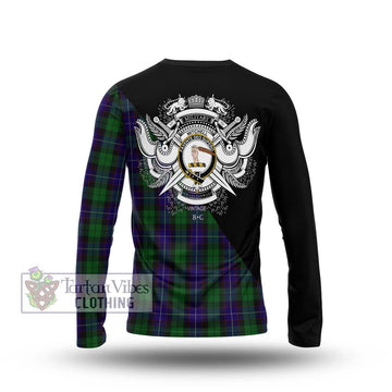 Mitchell Tartan Long Sleeve T-Shirt with Family Crest and Military Logo Style - Tartan Vibes Clothing