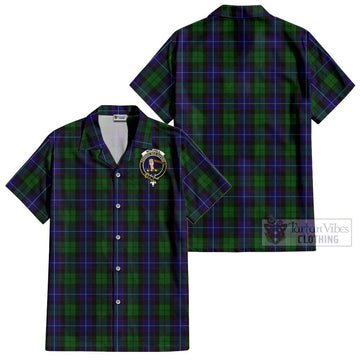 Mitchell Tartan Cotton Hawaiian Shirt with Family Crest - Tartan Vibes Clothing
