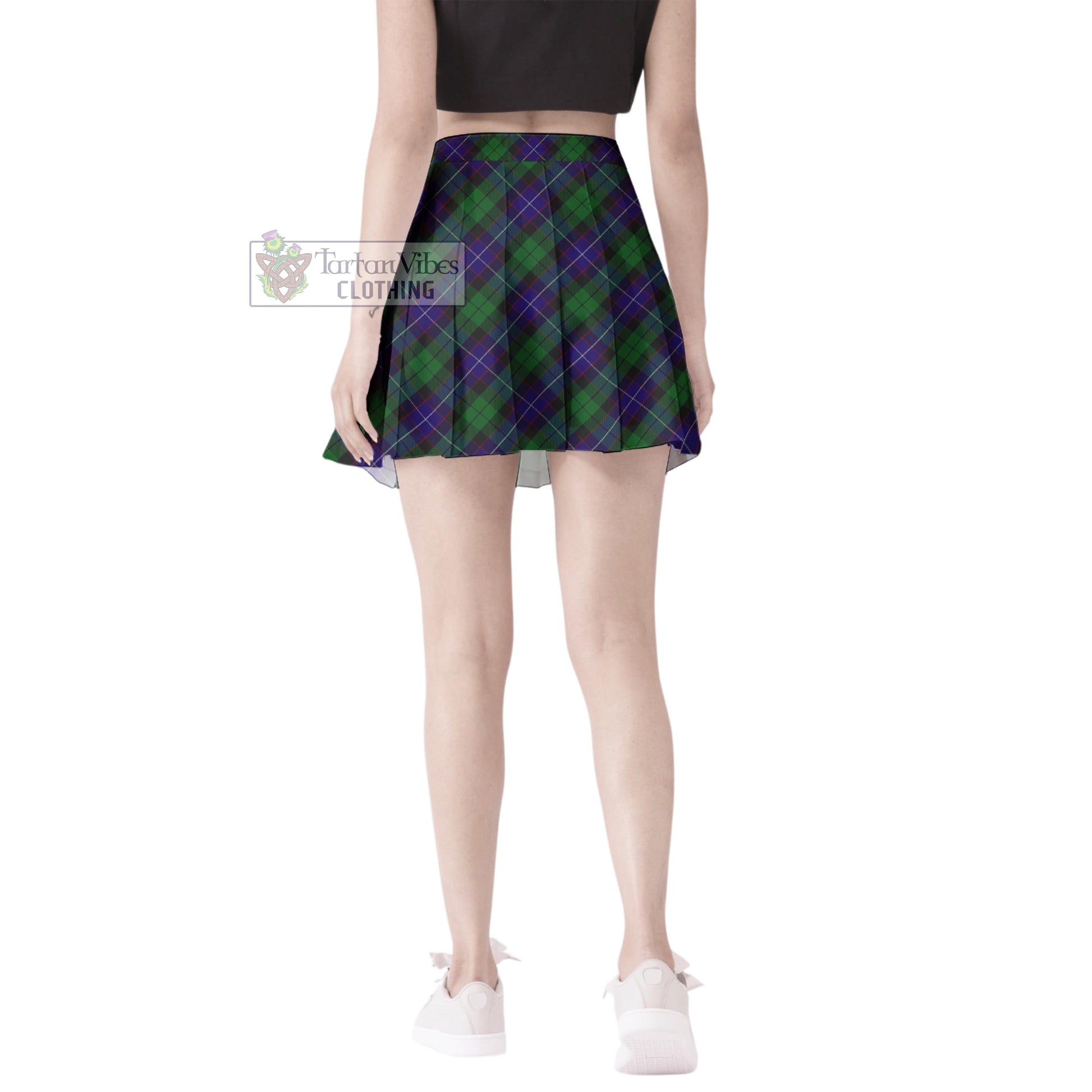 Mitchell Tartan Women's Plated Mini Skirt Cross Style - Tartan Vibes Clothing
