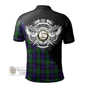 Mitchell Tartan Polo Shirt with Family Crest and Military Logo Style - Tartan Vibes Clothing