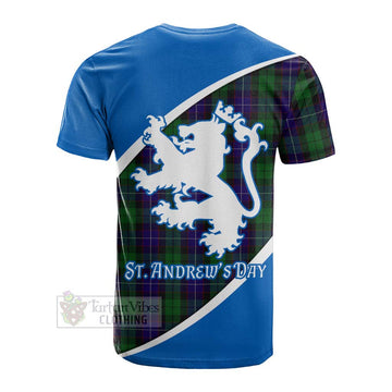 Mitchell Family Crest Tartan Cotton T-shirt Celebrate Saint Andrew's Day in Style Men's Shirt - Tartan Vibes Clothing