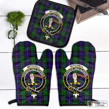 Mitchell Tartan Combo Oven Mitt & Pot-Holder with Family Crest - Tartan Vibes Clothing