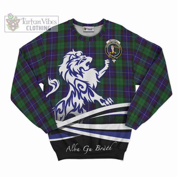 Mitchell Tartan Sweatshirt with Alba Gu Brath Regal Lion Emblem - Tartan Vibes Clothing