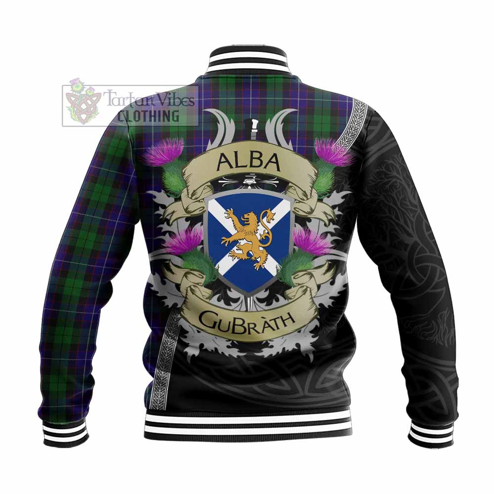 Mitchell Tartan Family Crest Baseball Jacket Lion Rampant Royal Thistle Shield Celtic Inspired - Tartan Vibes Clothing