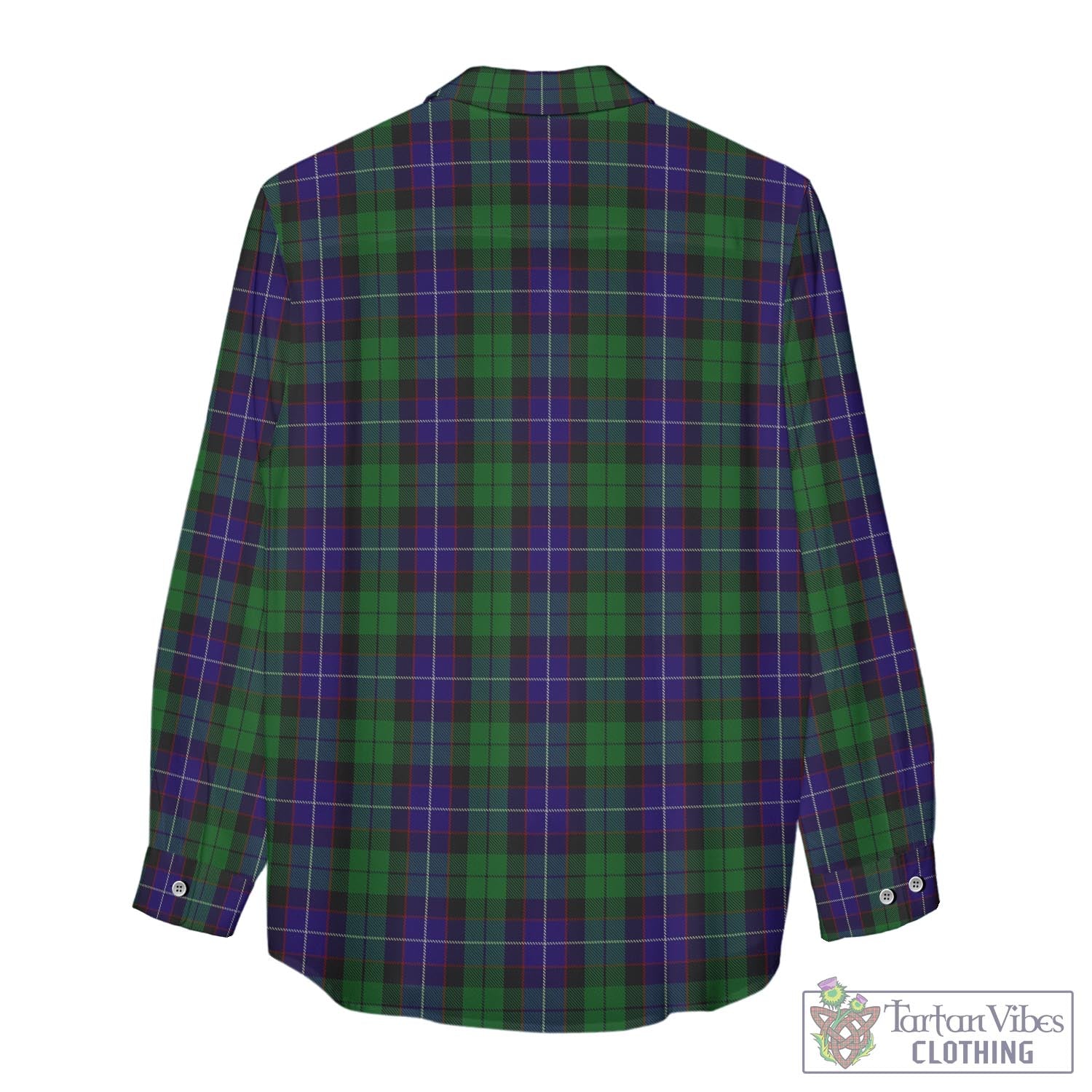 Tartan Vibes Clothing Mitchell Tartan Womens Casual Shirt with Family Crest
