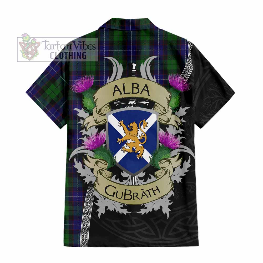 Mitchell Tartan Family Crest Hawaiian Shirt Lion Rampant Royal Thistle Shield Celtic Inspired - Tartan Vibes Clothing