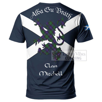 Mitchell Tartan Lion Rampant T-Shirt Proudly Display Your Heritage with Alba Gu Brath and Clan Name - Tartan Vibes Clothing