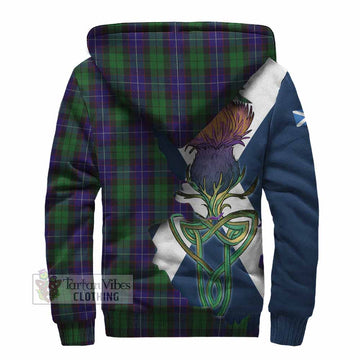 Mitchell Tartan Family Crest Sherpa Hoodie Scottish Thistle Celtic Inspired - Tartan Vibes Clothing