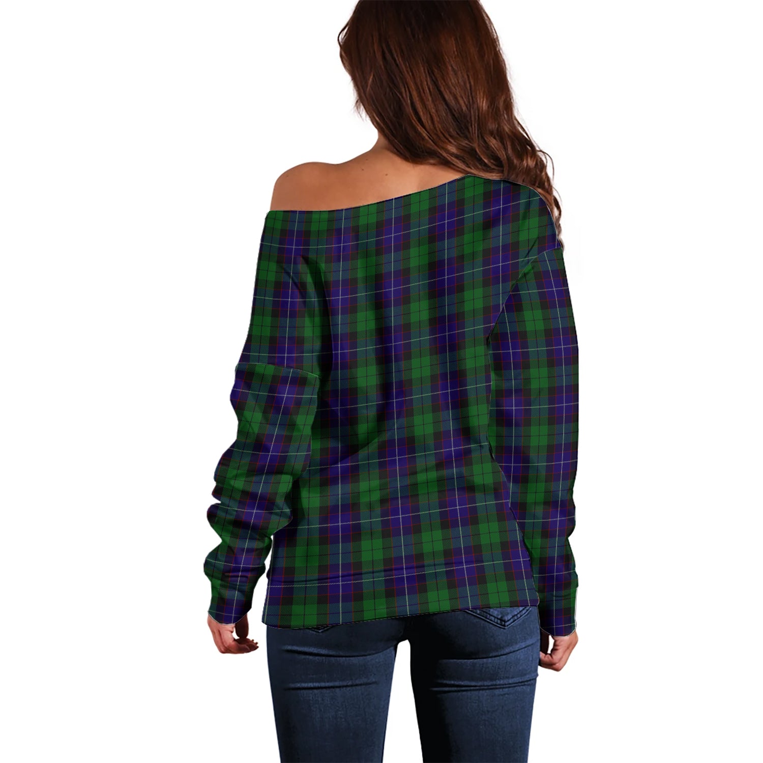 Mitchell Tartan Off Shoulder Women Sweater - Tartan Vibes Clothing