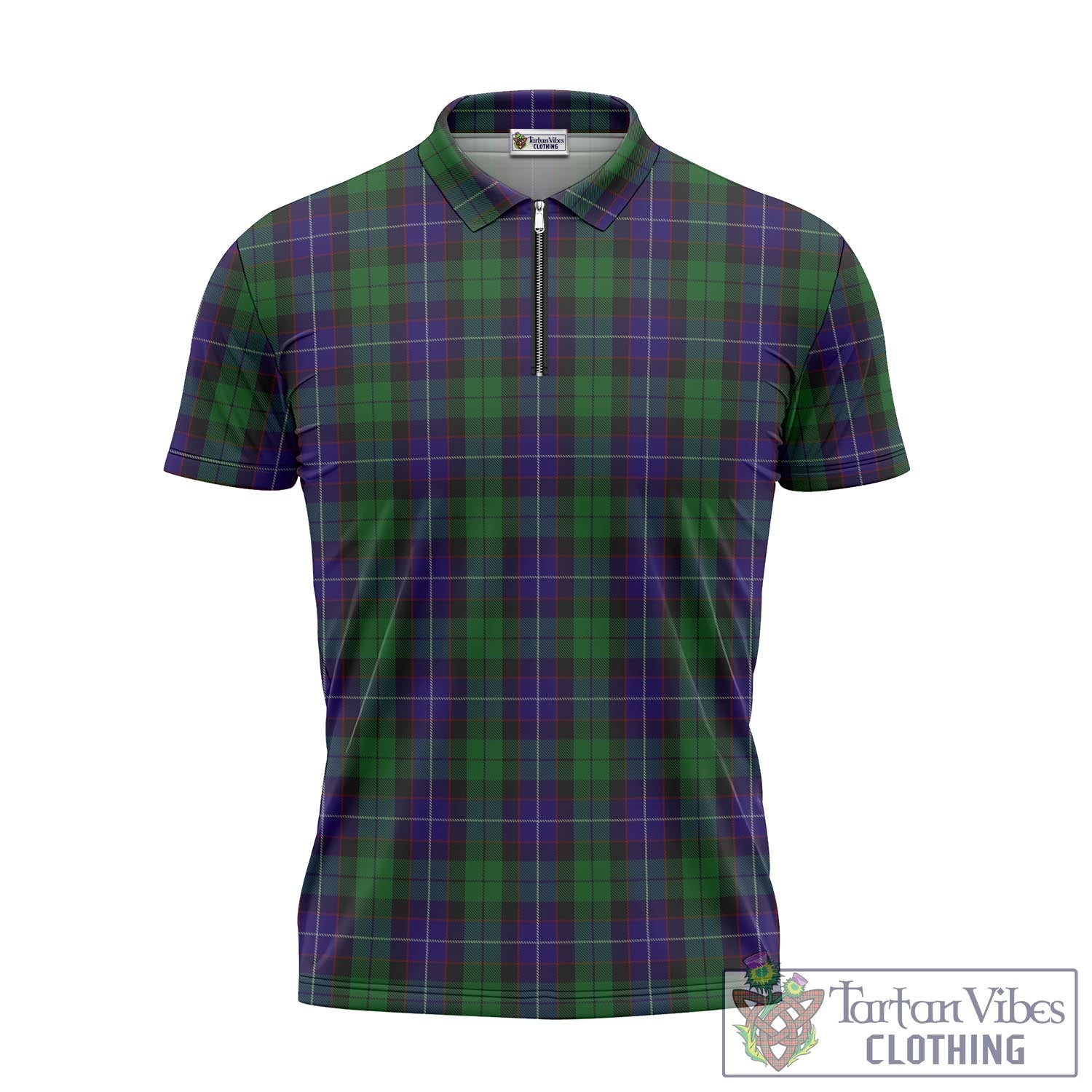 Mitchell Tartan Zipper Polo Shirt - Tartan Vibes Clothing