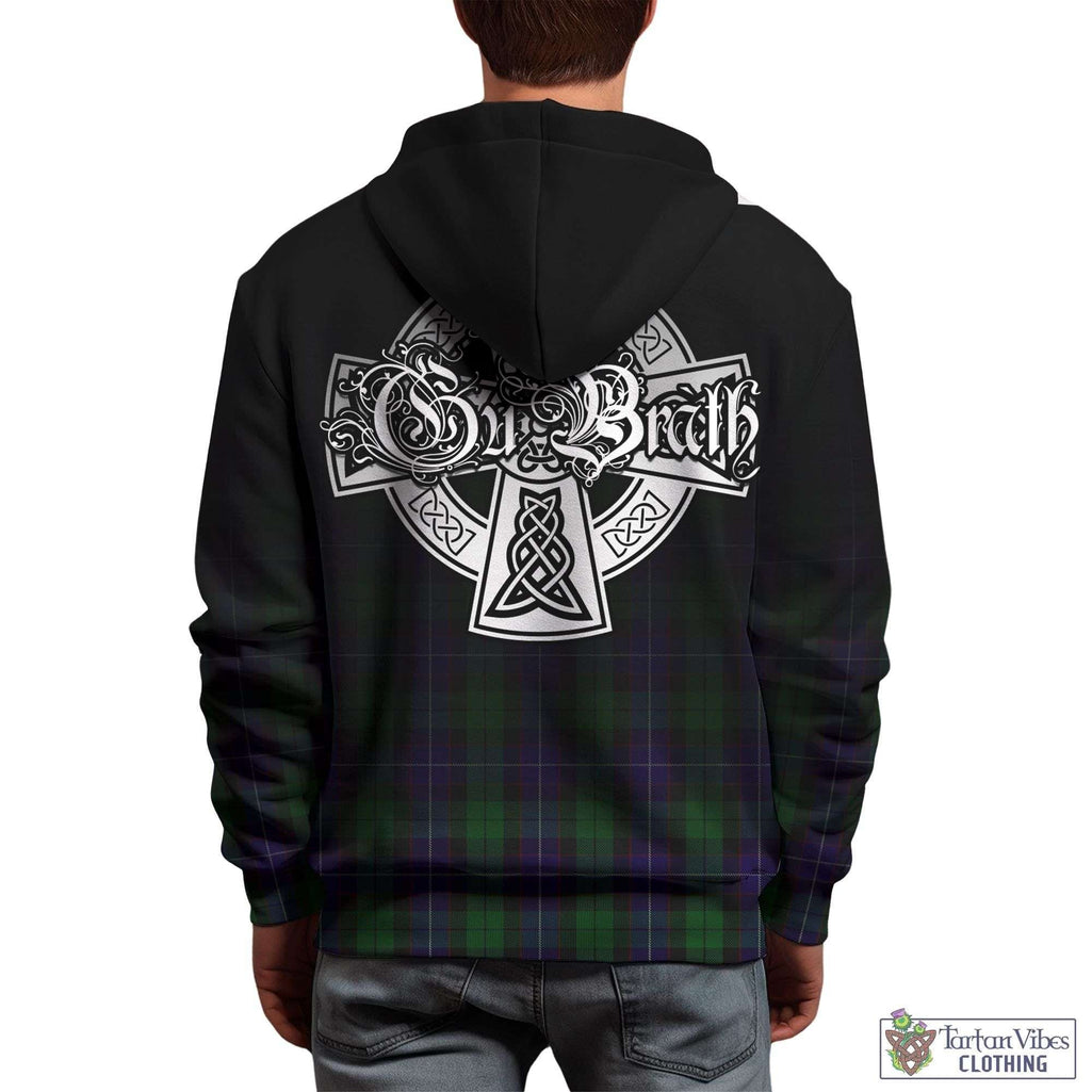 Mitchell Tartan Hoodie Featuring Alba Gu Brath Family Crest Celtic Inspired - Tartan Vibes Clothing