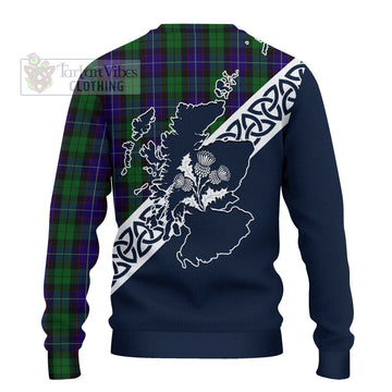 Mitchell Tartan Ugly Sweater Featuring Thistle and Scotland Map - Tartan Vibes Clothing