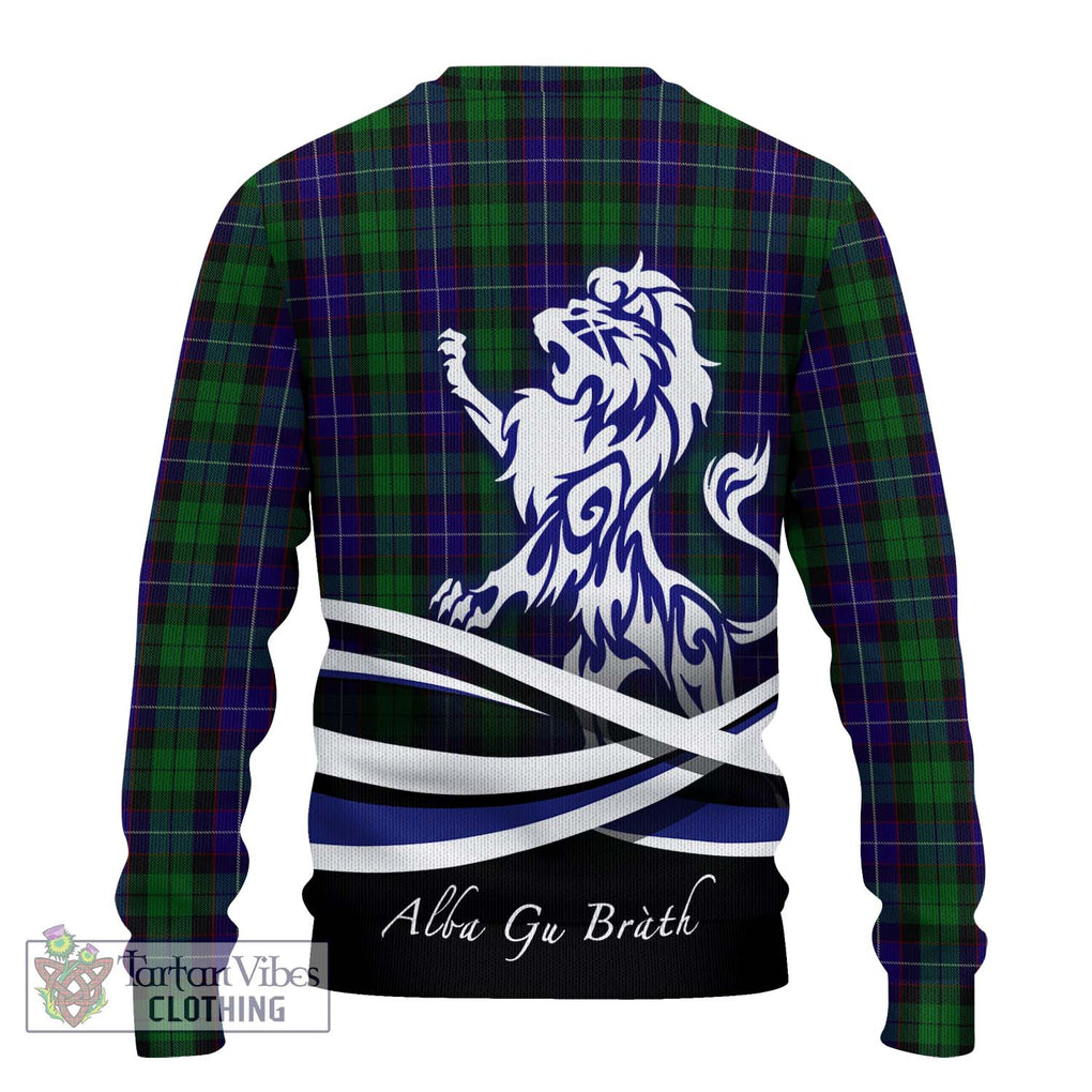 Mitchell Tartan Ugly Sweater with Alba Gu Brath Regal Lion Emblem - Tartan Vibes Clothing