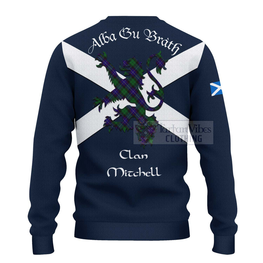 Mitchell Tartan Lion Rampant Ugly Sweater Proudly Display Your Heritage with Alba Gu Brath and Clan Name - Tartan Vibes Clothing