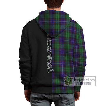 Mitchell Tartan Hoodie with Family Crest and Half Of Me Style - Tartan Vibes Clothing