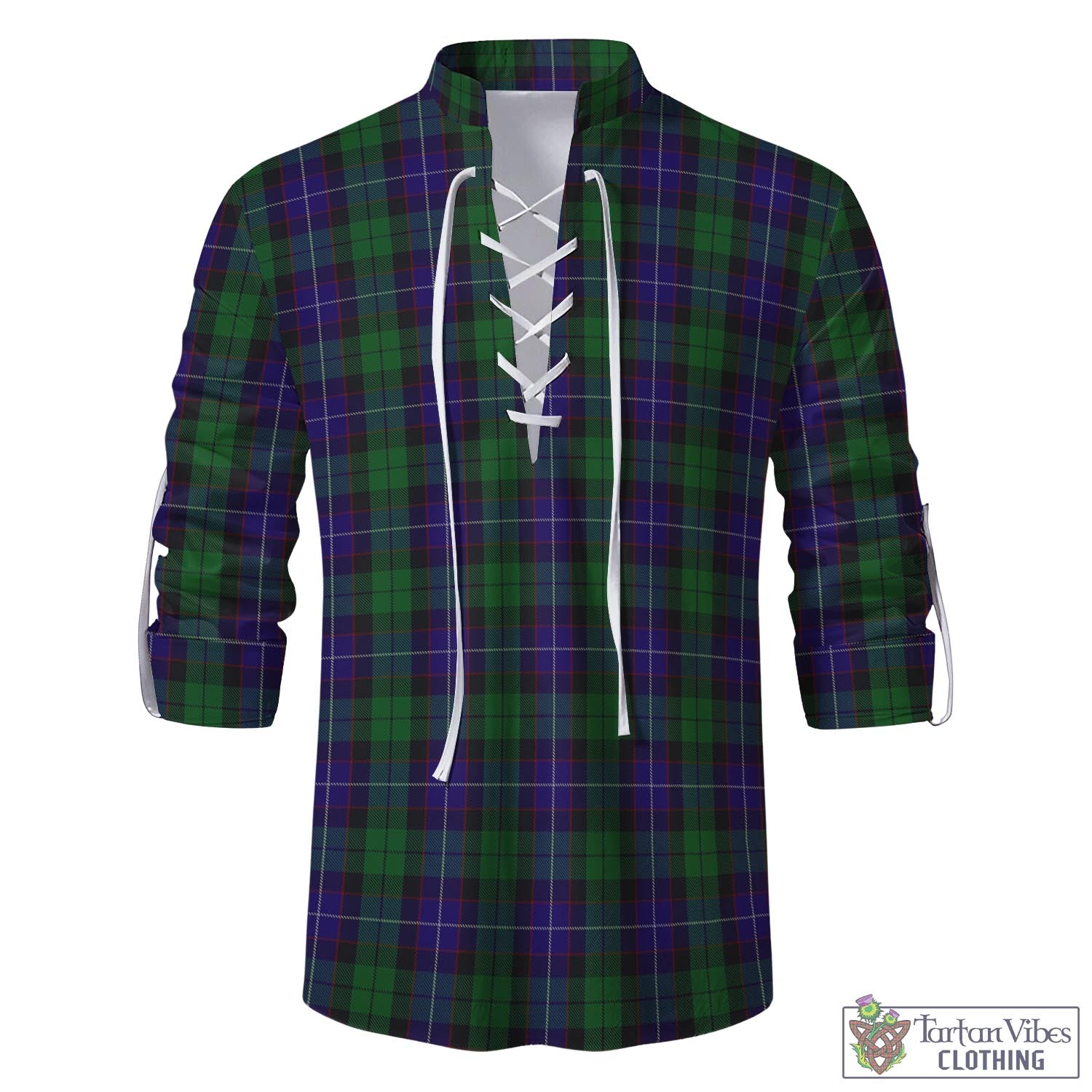 Mitchell Tartan Men's Scottish Traditional Jacobite Ghillie Kilt Shirt - Tartan Vibes Clothing