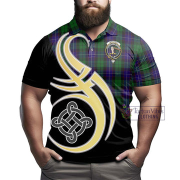Mitchell Tartan Polo Shirt with Family Crest and Celtic Symbol Style - Tartan Vibes Clothing