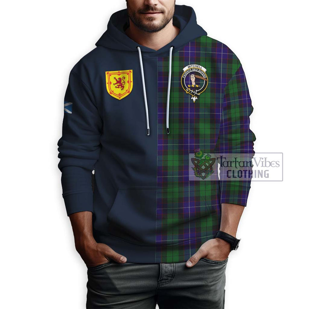 Mitchell Tartan Hoodie Alba with Scottish Lion Royal Arm Half Style - Tartan Vibes Clothing
