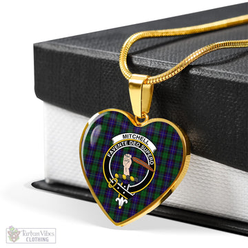 Tartan Vibes Clothing Mitchell Tartan Heart Necklace with Family Crest