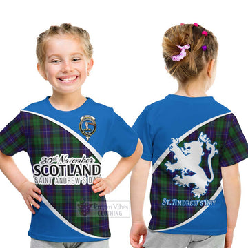 Mitchell Family Crest Tartan Kid T-Shirt Celebrate Saint Andrew's Day in Style - Tartan Vibes Clothing