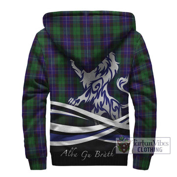 Mitchell Tartan Sherpa Hoodie with Alba Gu Brath Regal Lion Emblem - Tartan Vibes Clothing