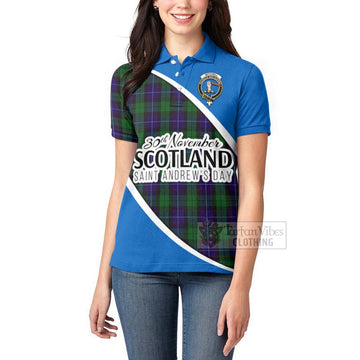 Mitchell Family Crest Tartan Women's Polo Shirt Celebrate Saint Andrew's Day in Style - Tartan Vibes Clothing