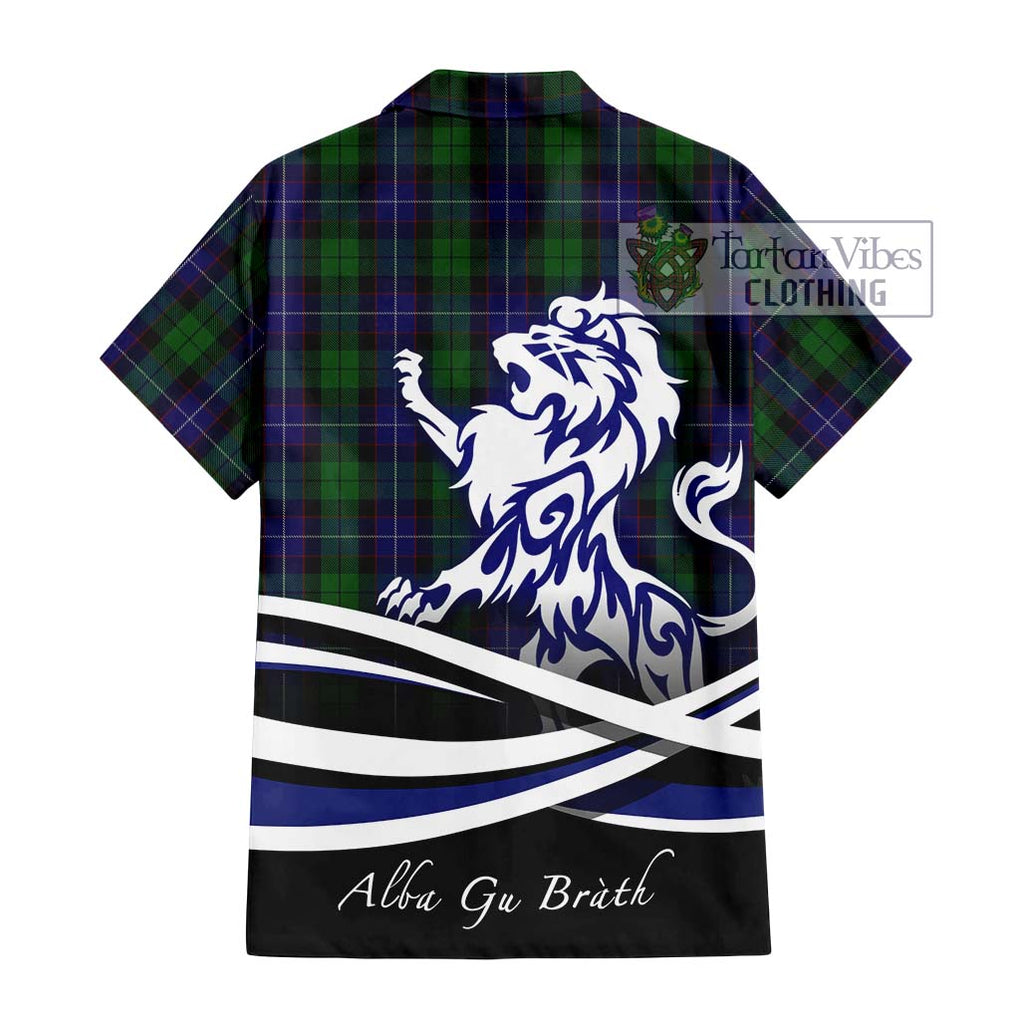 Mitchell Tartan Hawaiian Shirt with Alba Gu Brath Regal Lion Emblem - Tartan Vibes Clothing