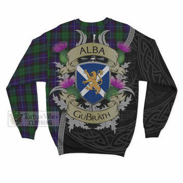 Mitchell Tartan Family Crest Sweatshirt Lion Rampant Royal Thistle Shield Celtic Inspired - Tartan Vibes Clothing