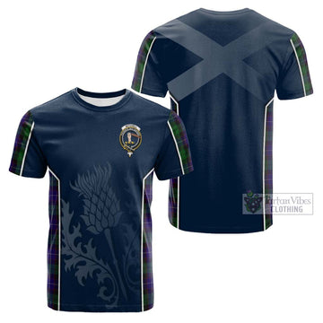 Tartan Vibes Clothing Mitchell Tartan Cotton T-shirt with Family Crest and Scottish Thistle Vibes Sport Style