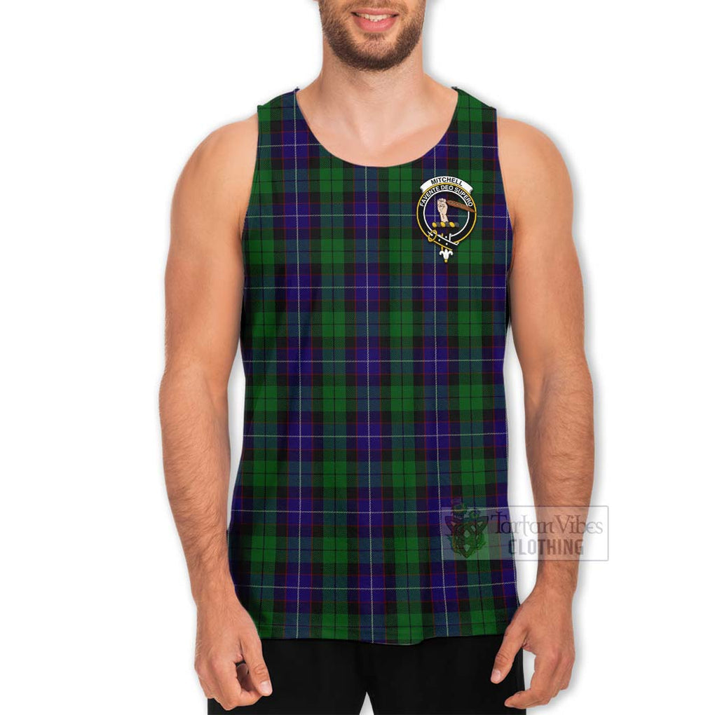 Mitchell Tartan Men's Tank Top with Family Crest Celtic Skull Style - Tartan Vibes Clothing
