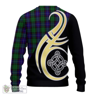 Mitchell Tartan Ugly Sweater with Family Crest and Celtic Symbol Style - Tartan Vibes Clothing