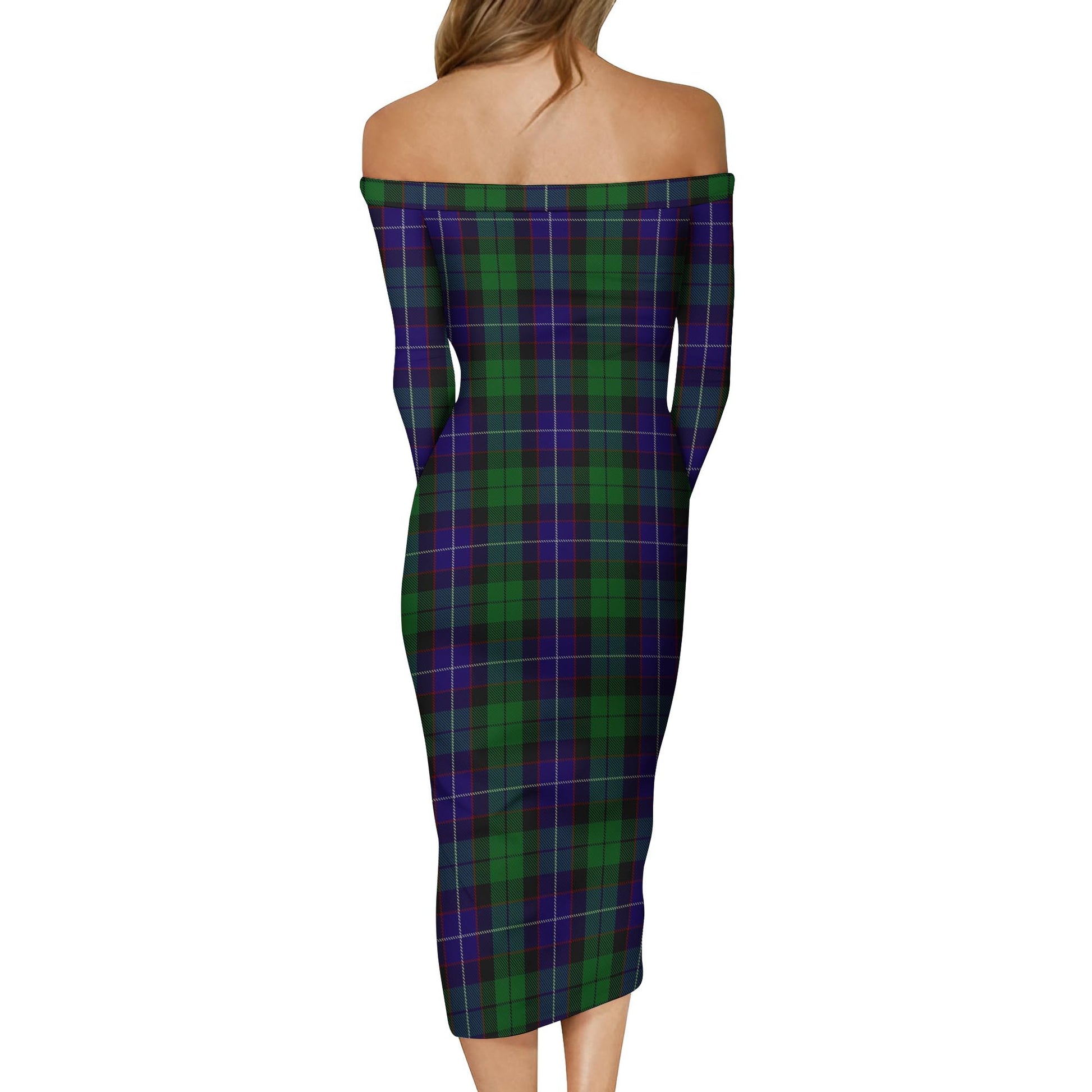 Mitchell Tartan Off Shoulder Lady Dress - Tartan Vibes Clothing