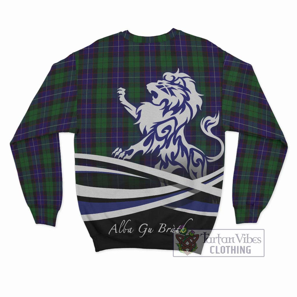 Mitchell Tartan Sweatshirt with Alba Gu Brath Regal Lion Emblem - Tartan Vibes Clothing