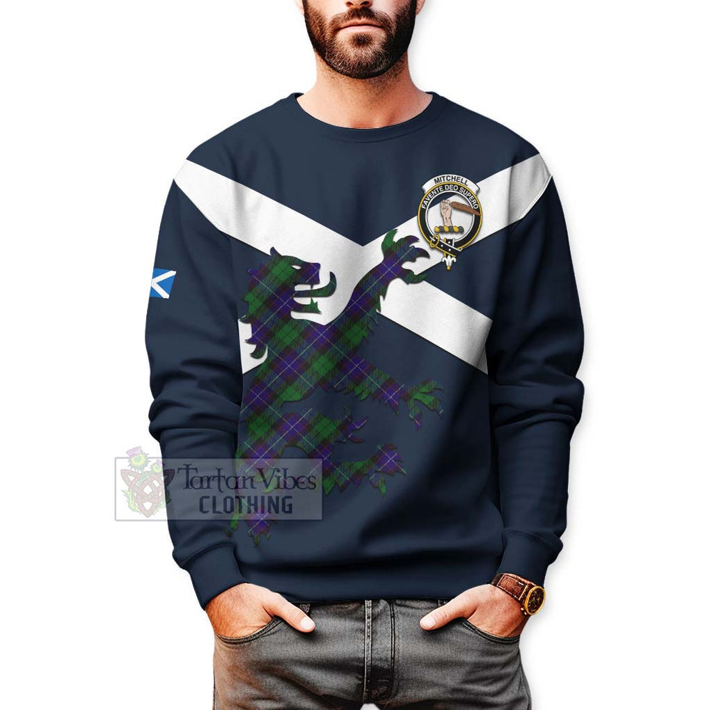Mitchell Tartan Lion Rampant Sweatshirt Proudly Display Your Heritage with Alba Gu Brath and Clan Name - Tartan Vibes Clothing