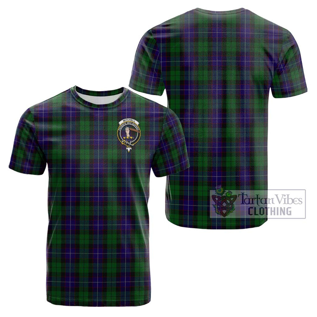 Mitchell Tartan Cotton T-Shirt with Family Crest - Tartan Vibes Clothing