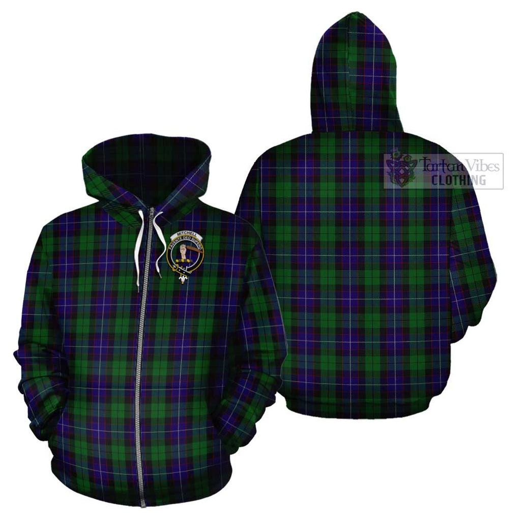 Mitchell Tartan Cotton Hoodie with Family Crest - Tartan Vibes Clothing