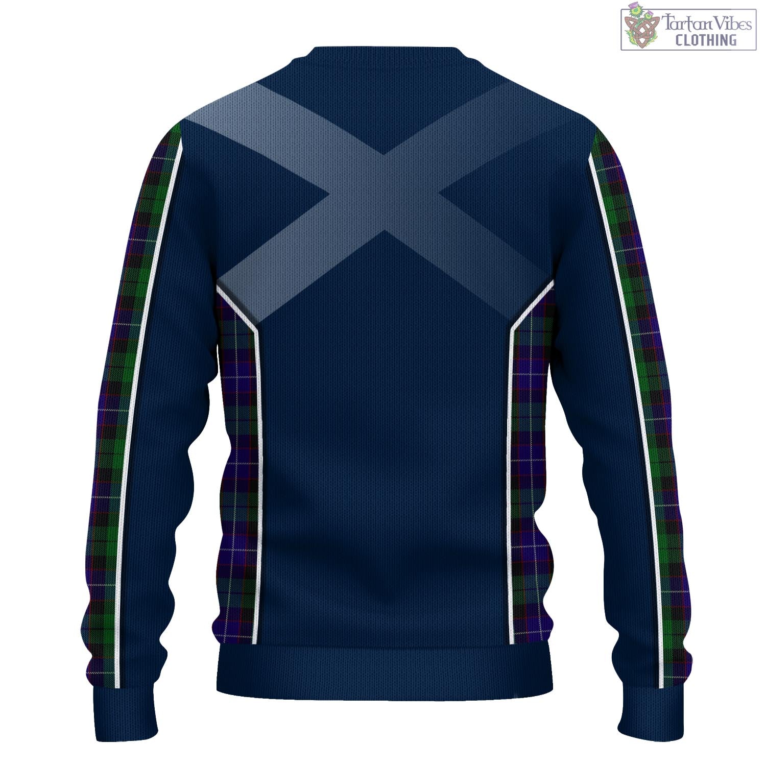 Mitchell Tartan Knitted Sweatshirt with Family Crest and Scottish Thistle Vibes Sport Style - Tartan Vibes Clothing