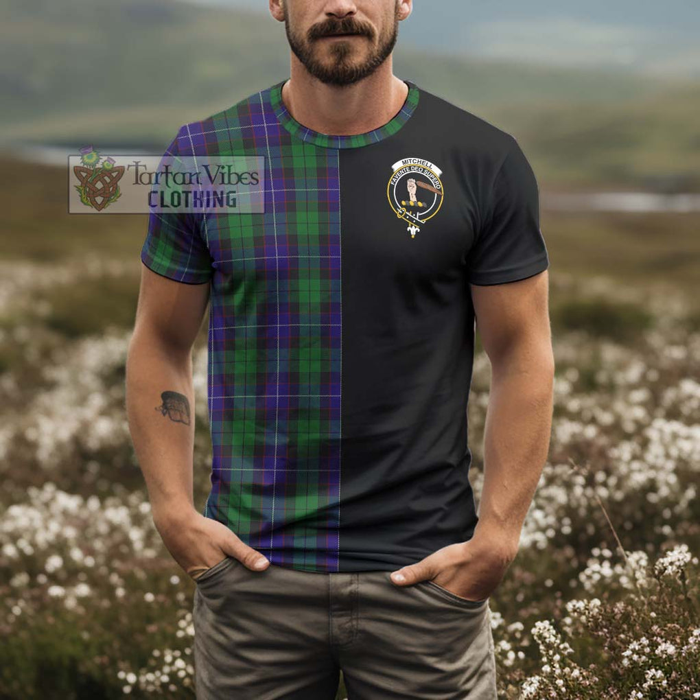 Mitchell Tartan T-Shirt with Family Crest and Half Of Me Style - Tartan Vibes Clothing