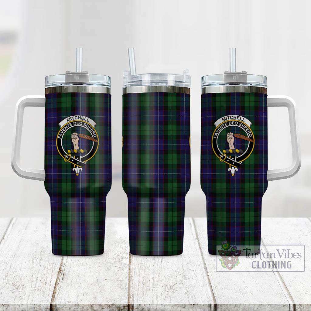 Tartan Vibes Clothing Mitchell Tartan and Family Crest Tumbler with Handle