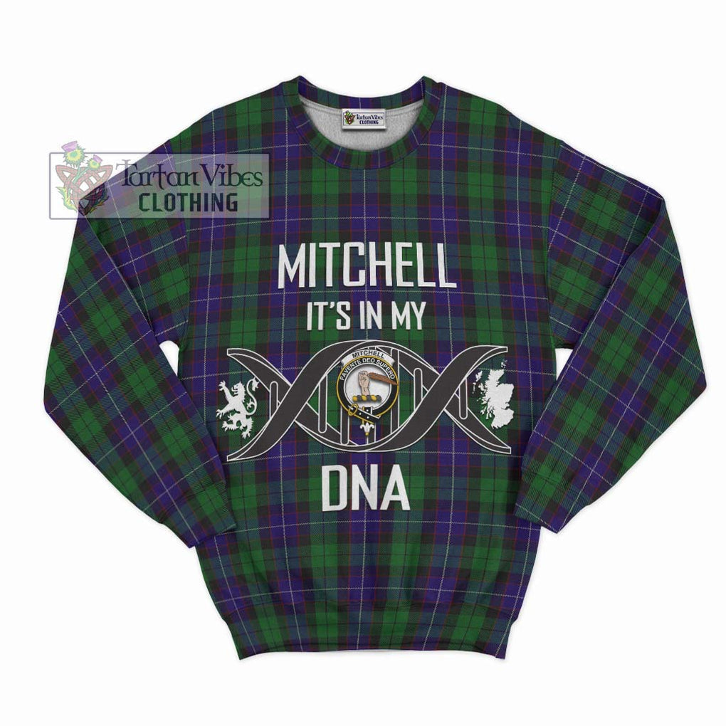 Mitchell Tartan Sweatshirt with Family Crest DNA In Me Style - Tartan Vibes Clothing