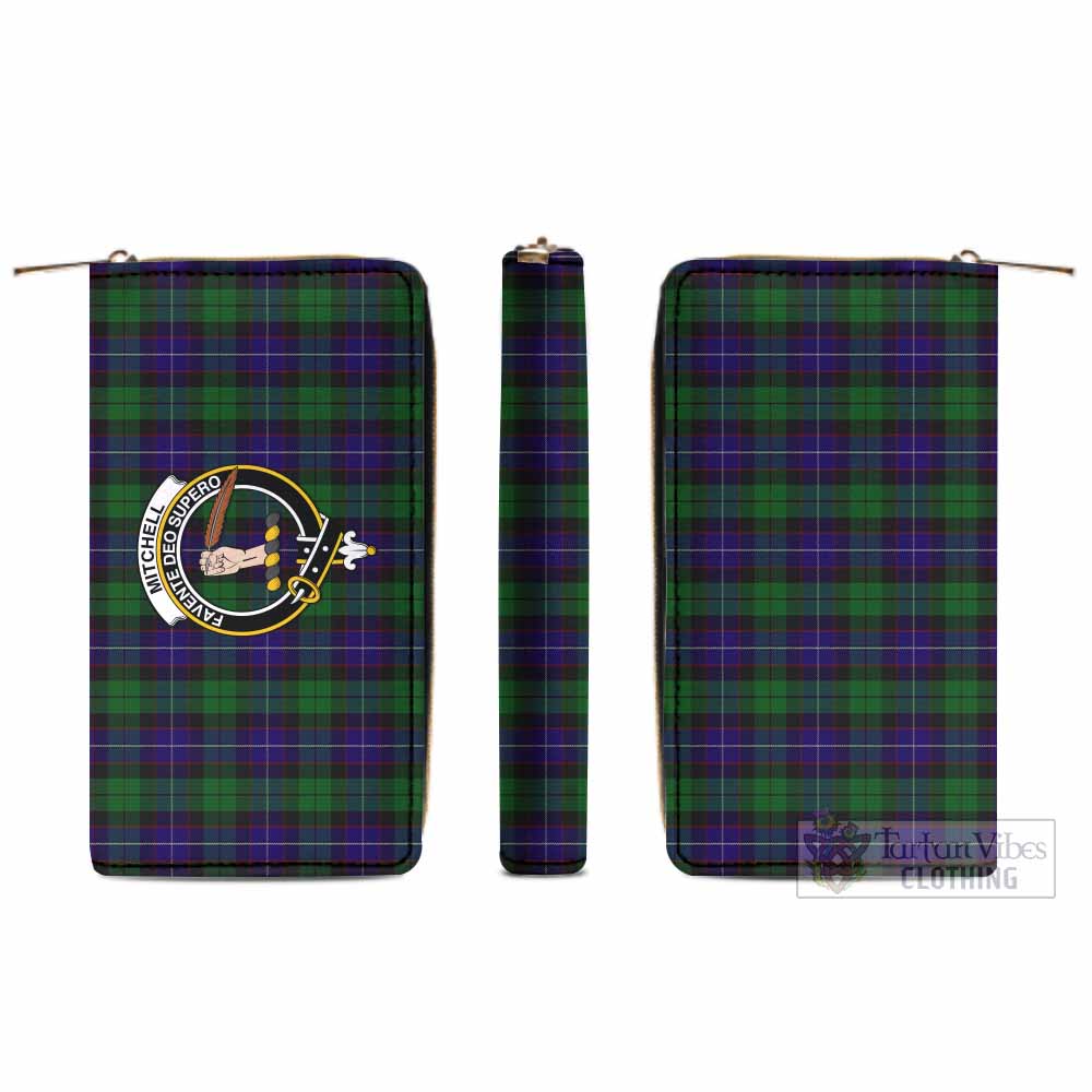 Mitchell Tartan Women's Leather Wallet with Family Crest - Tartan Vibes Clothing