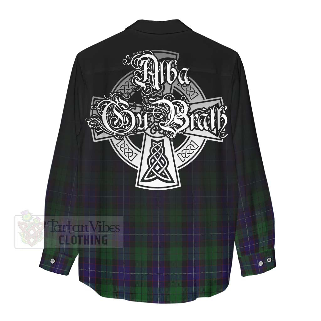 Mitchell Tartan Women's Casual Shirt Featuring Alba Gu Brath Family Crest Celtic Inspired - Tartan Vibes Clothing