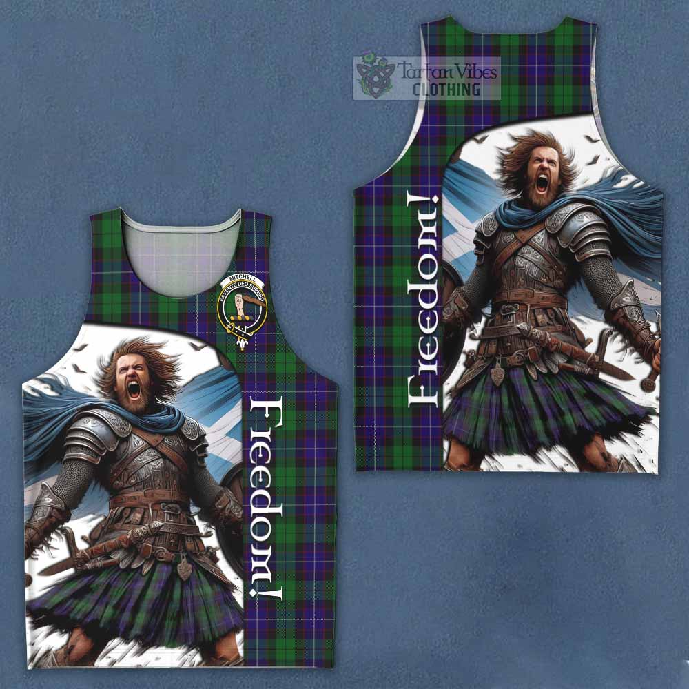 Mitchell Crest Tartan Men's Tank Top Inspired by the Freedom of Scottish Warrior - Tartan Vibes Clothing
