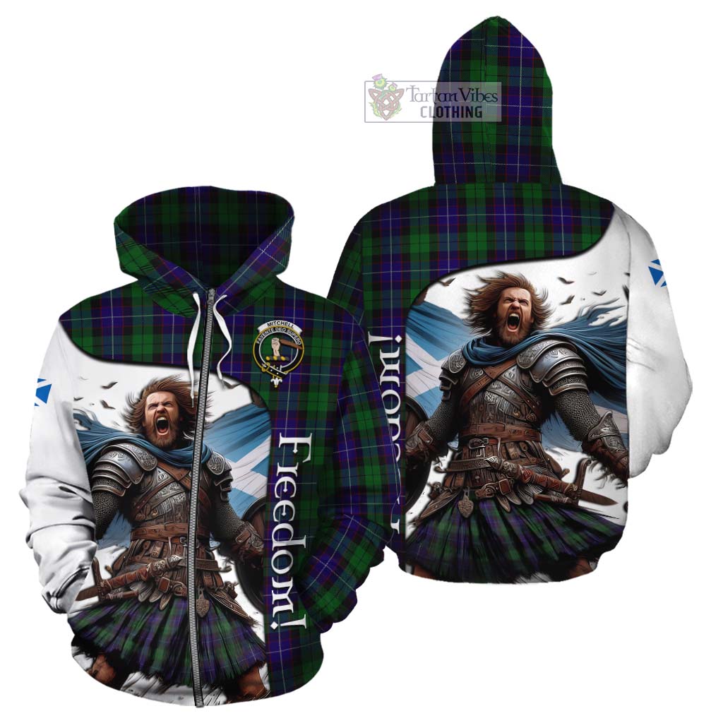Tartan Vibes Clothing Mitchell Crest Tartan Cotton Hoodie Inspired by the Freedom of Scottish Warrior