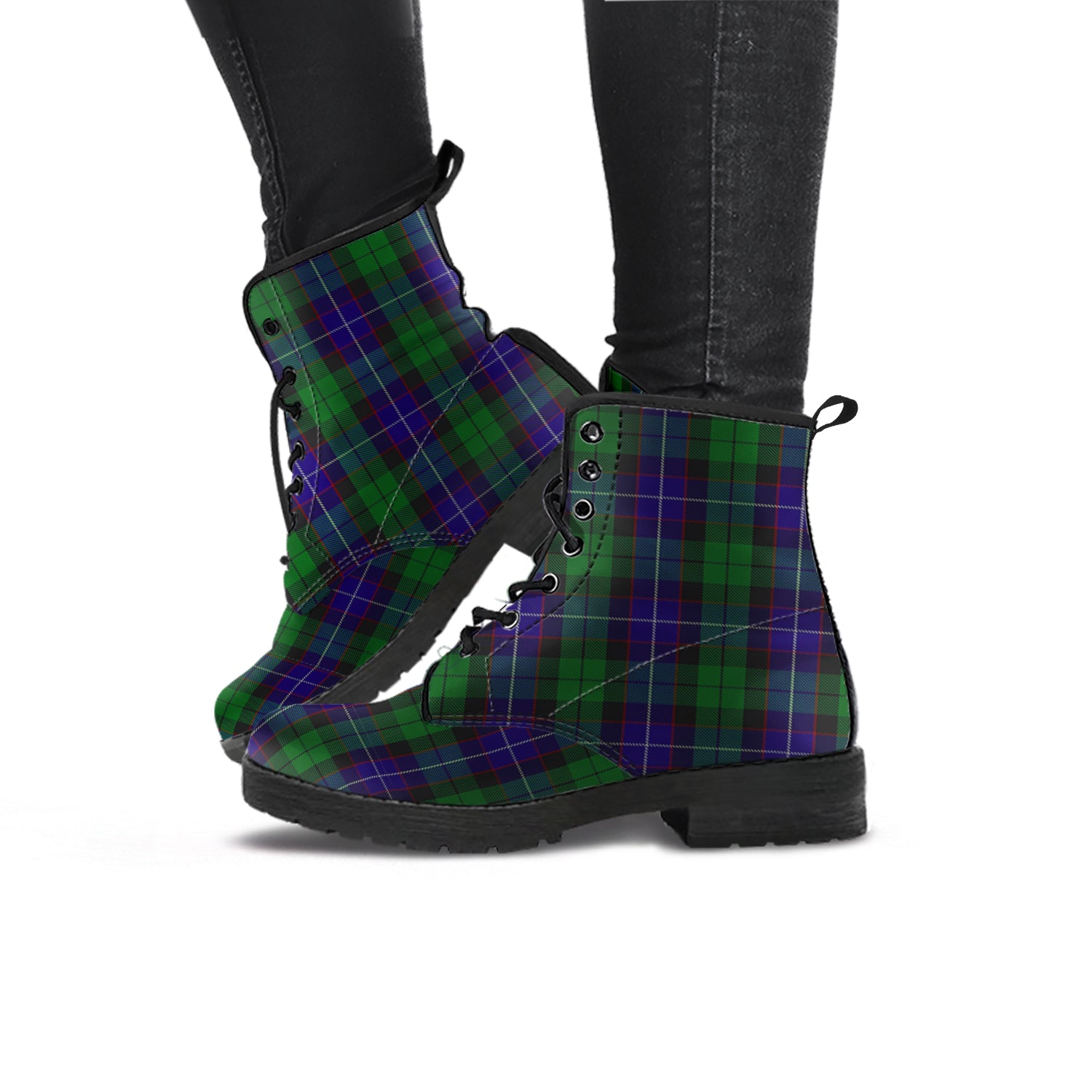Mitchell Tartan Leather Boots - Tartan Vibes Clothing