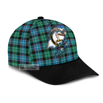 Mitchell Ancient Tartan Classic Cap with Family Crest In Me Style